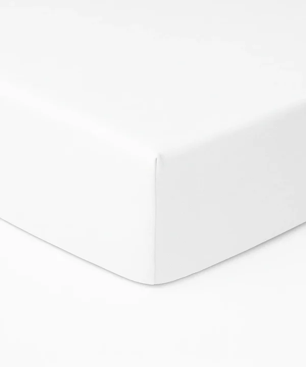 Balta 100% medvilnės paklodė su guma, įvairių dydžių