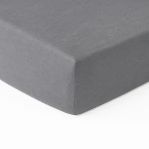 Pilka 100% medvilnės paklodė su guma, įvairių dydžių