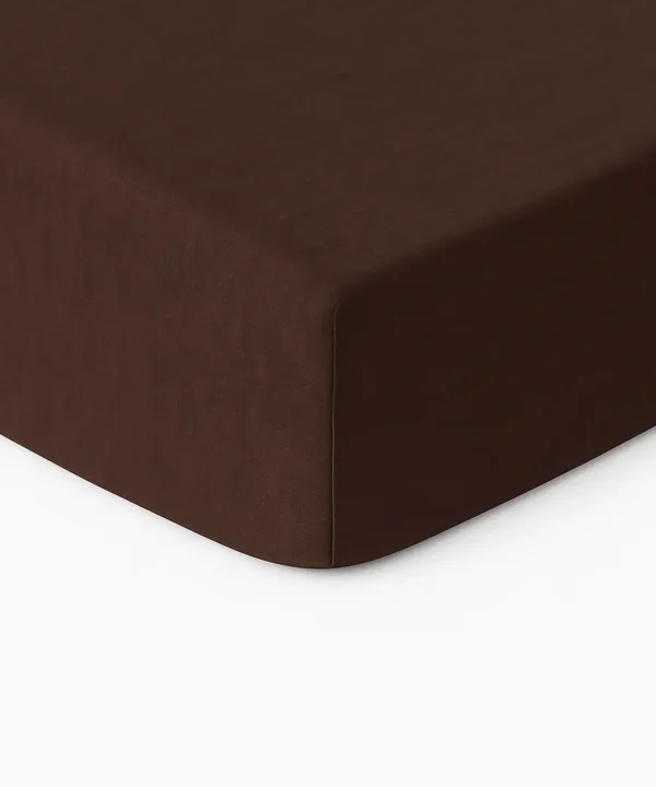 Ruda 100% medvilnės paklodė su guma, įvairių dydžių