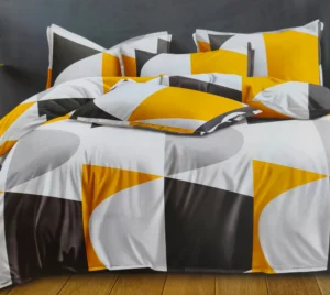 Dvigulės satino medvilnės patalynės komplektas 200×220 spalva – marga