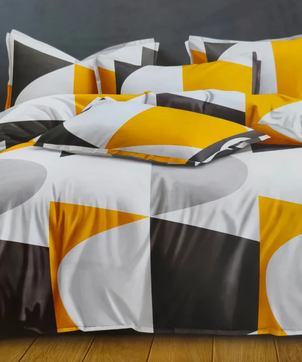 Dvigulės satino medvilnės patalynės komplektas 200×220 spalva – marga