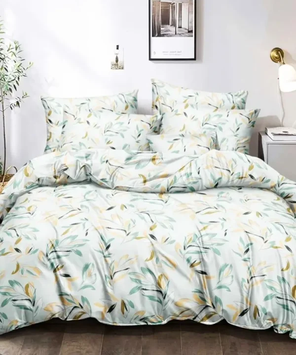 Dvigulės satino medvilnės patalynės komplektas 200x220 spalva– marga