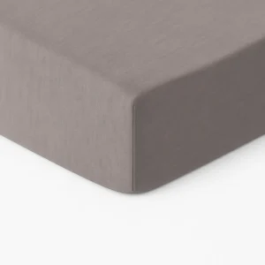 Šiltai pilka 100% medvilnės paklodė su guma, įvairių dydžių