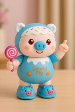 Interaktyvus šokantis muzikinis žaislas kiaulytė Candy Pig - spalva mėlyna.