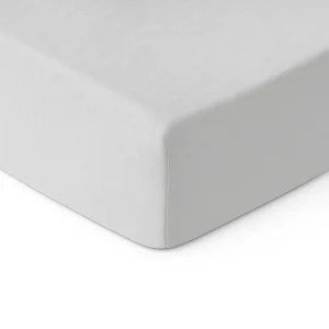 Šviesiai pilka 100% medvilnės paklodė su guma, įvairių dydžių