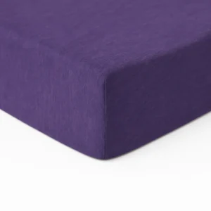 Violetinė 100% medvilnės paklodė su guma, įvairių dydžių