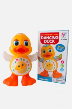 Interaktyvus muzikinis žaislas šokantis viščiukas - grojantis ir šviečiantis žaislas vaikams.