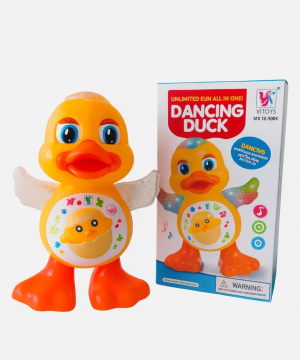 Interaktyvus muzikinis žaislas - šokantis viščiukas denoro. Interaktyvus muzikinis žaislas šokantis viščiukas - grojantis ir šviečiantis žaislas vaikams.