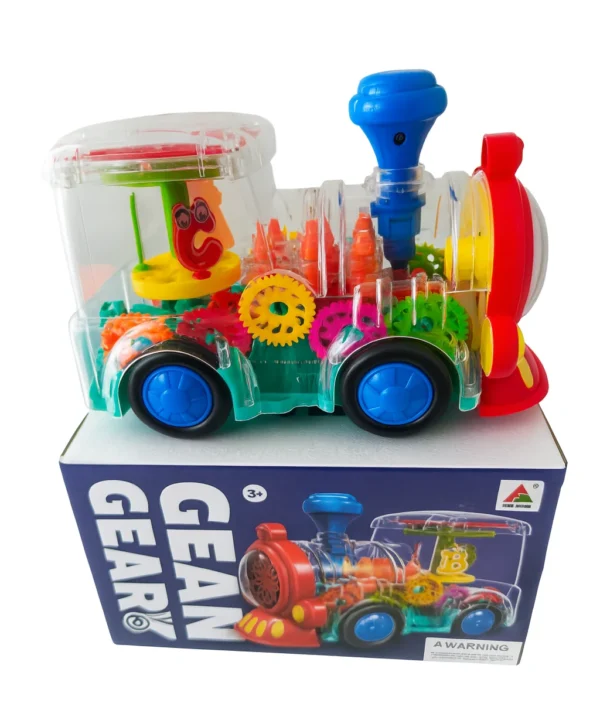 Muzikinis žaislinis traukinukas su šviesomis ir krumpliaračiais – Gear Train