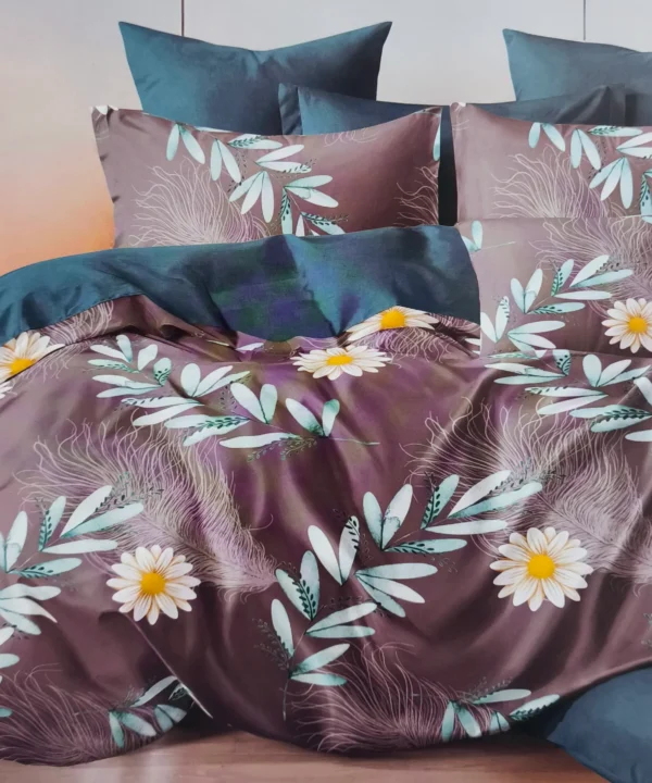 Patalynės komplektas 200×220 satino medvilnės pilkas su raštu