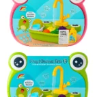 Žaislinė kriauklė su bėgančiu vandeniu – varliuko dizainas vaikams.