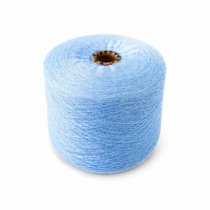 Bambuko siūlai mezgimui šviesiai mėlyni 80% bambukas