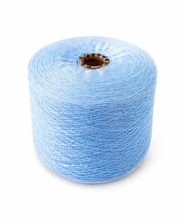 Bambuko siūlai mezgimui šviesiai mėlyni 80% bambukas