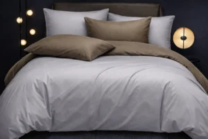 Patalynės komplektas 200×220 satino medvilnės pilkas