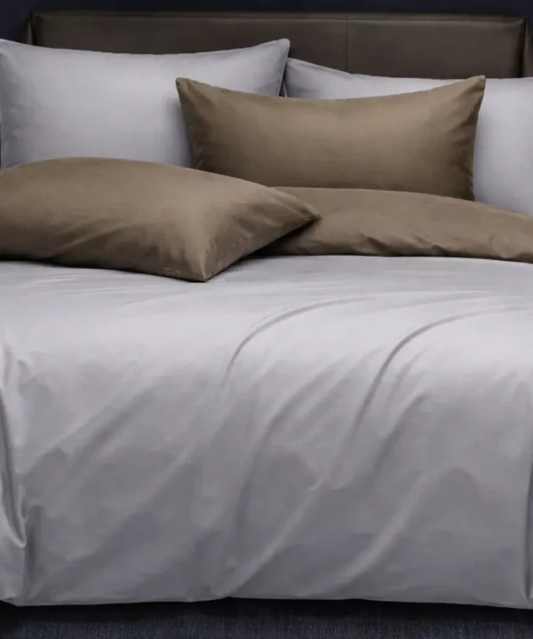 Patalynės komplektas 200×220 satino medvilnės pilkas