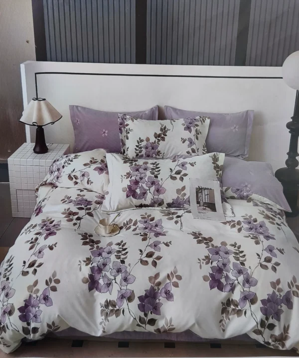 Patalynes komplektas medvilnes 160x200 baltas su gėlėmis Patalynės komplektas 160x200 medvilnės baltos spalvos